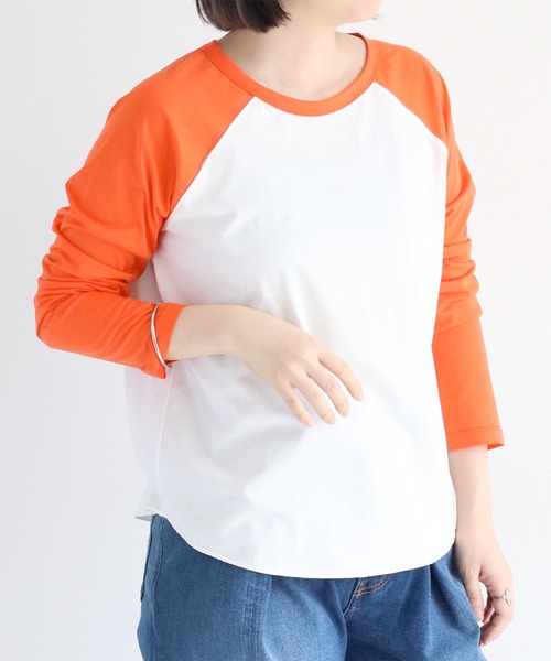 cepo（セポ） tシャツ シアー配色ラグランスリーブTee レディース