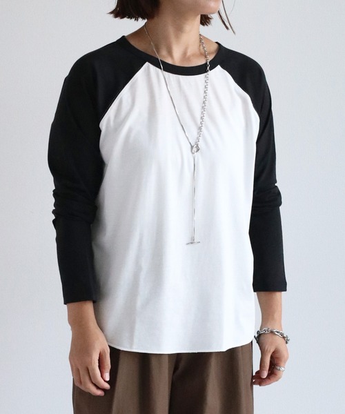 cepo（セポ） tシャツ シアー配色ラグランスリーブTee レディース