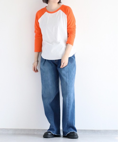 cepo（セポ） tシャツ シアー配色ラグランスリーブTee レディース