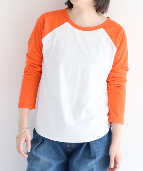 cepo（セポ） tシャツ シアー配色ラグランスリーブTee レディース