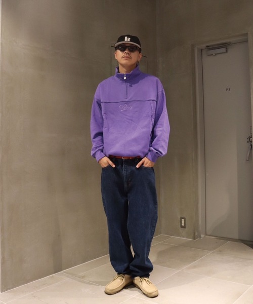 【KEBOZ】PIPING HALF ZIP SWEAT PULLOVER KEBOZ（ケボズ）の「PIPING HALF ZIP SWEAT PULLOVER