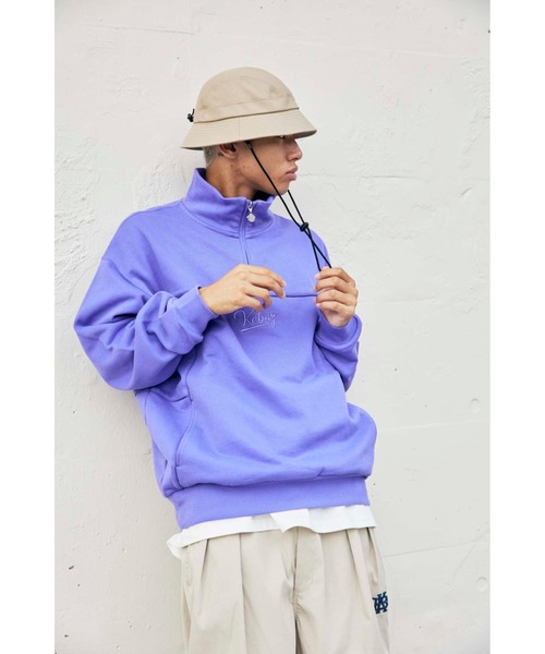 【KEBOZ】LINE PIPING HALF ZIP SWEAT PULLOVER LINE PIPING HALF ZIP SWEAT PULLOVER（スウェット）｜KEBOZ