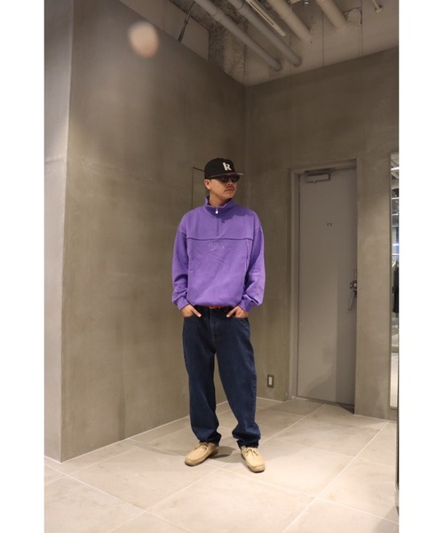 【KEBOZ】LINE PIPING HALF ZIP SWEAT PULLOVER LINE PIPING HALF ZIP SWEAT PULLOVER（スウェット）｜KEBOZ