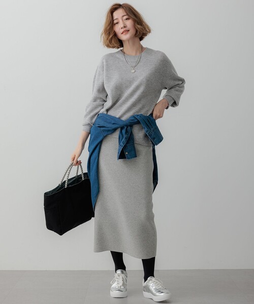 【洗える】ウールカシミヤ クルーネック ニット 23区 ニット セーター 「洗える」ウールカシミヤ クルーネック