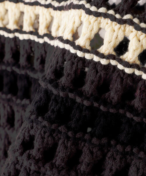 ブラウス シャツ VOLTAGE CONTROL FILTER/ヴォルテージコントロールフィルター/MESH BORDER TIGHT KNIT PO VOLTAGE CONTROL FILTER ブラウス シャツ FILTER/ヴォルテージ