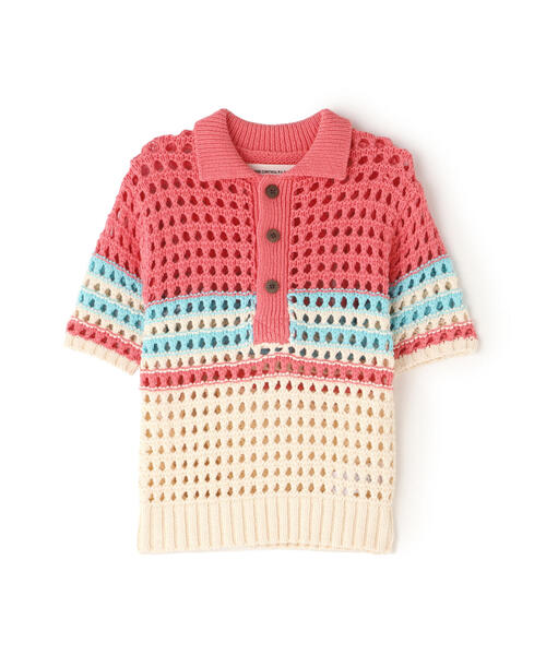 ブラウス シャツ VOLTAGE CONTROL FILTER/ヴォルテージコントロールフィルター/MESH BORDER TIGHT KNIT PO VOLTAGE CONTROL FILTER ブラウス シャツ FILTER/ヴォルテージ