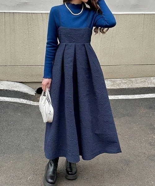 ABITOKYO ワンピース ふくれジャガードキャミワンピース