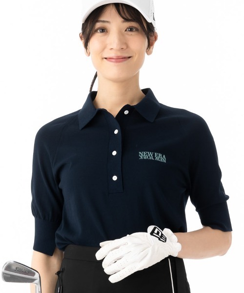 ニューエラgolf newera ゴルフウェア　サマー　ニット　ポロシャツ NEW ERA ポロシャツ ニューエラ ゴルフ 半袖ポロシャツ サマー