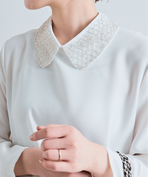 つけ襟 付け襟 ビーズ 刺繍 シアー : ZOZOTOWN Yahoo!店 - 通販