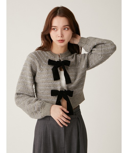 LILY BROWN（リリーブラウン） ニットカーディガン FREE ホワイト