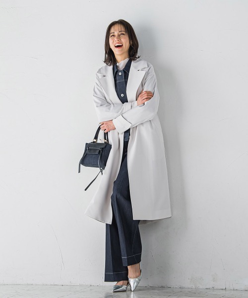 ロートレアモン（LAUTREAMONT）/防シワUVトレンチコート≪手洗い可能≫ LAUTREAMONT（ロートレアモン） トレンチコート コート 防シワUV