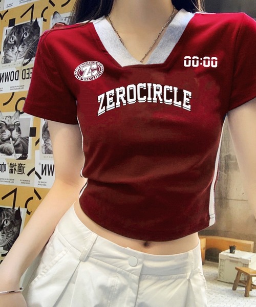 tシャツ ラインロゴVネックTシャツ レディース ラインロゴVネックTシャツ（Tシャツ/カットソー）｜Darich