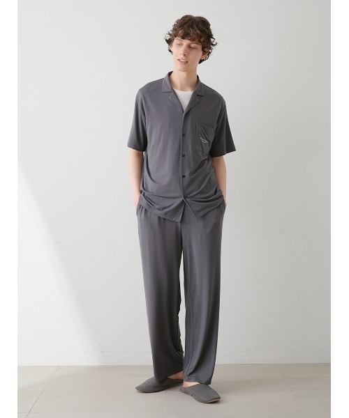 パジャマ 「HOMME」「接触冷感」COOLレーヨンシャツ メンズ ジェラート 