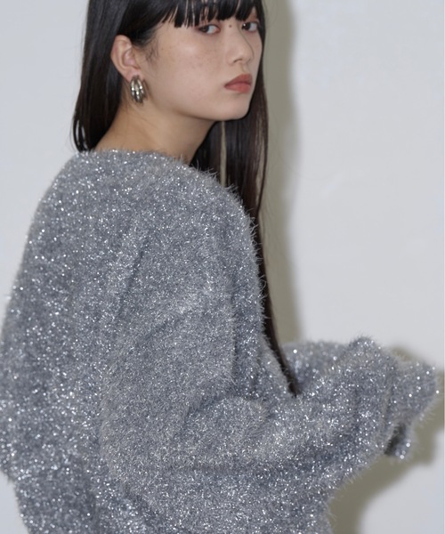 「THE YOn」 長袖ニット FREE シルバー レディース_画像5