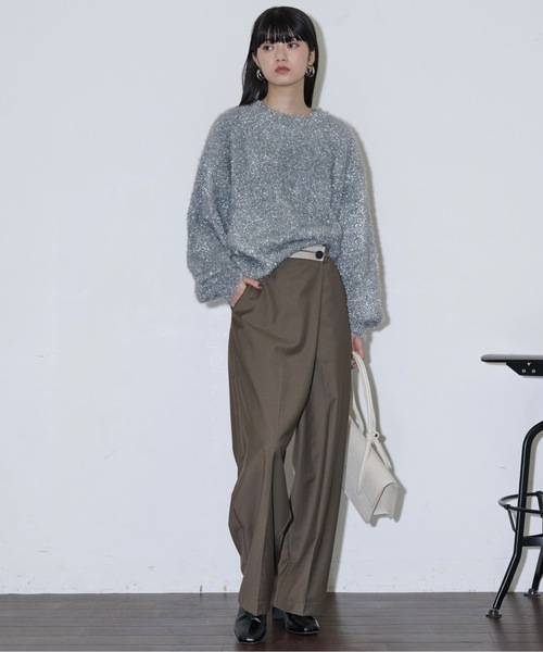 「THE YOn」 長袖ニット FREE シルバー レディース_画像6