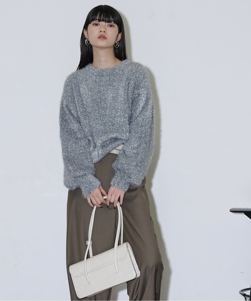 「THE YOn」 長袖ニット FREE シルバー レディース_画像7