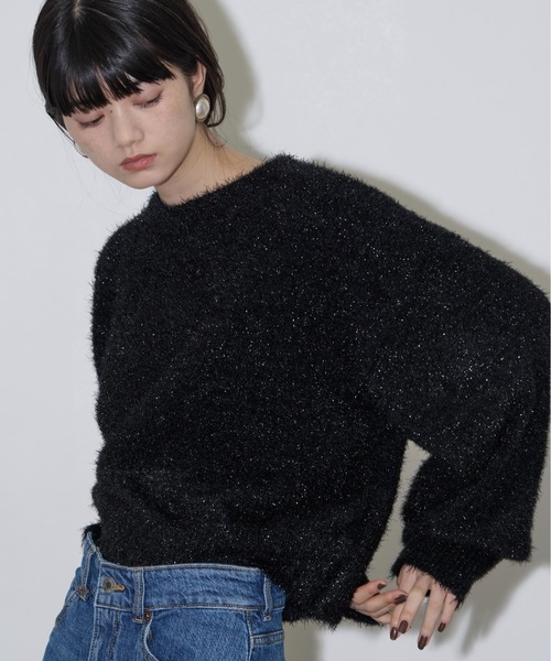 「THE YOn」 長袖ニット FREE シルバー レディース_画像9