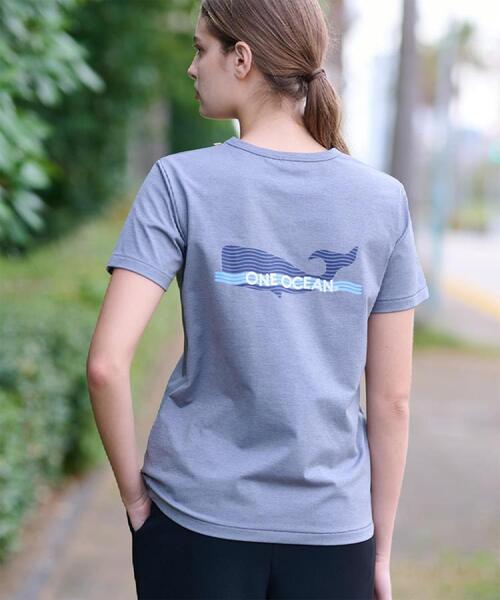 DRESSTERIOR / ドレステリア 【洗える/バックプリント】再生ポリエステルホエイルプリントTシャツ DRESSTERIOR｜【洗える/バックプリント】再生ポリエステルホエイ
