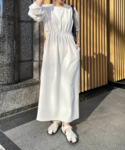 「CAPRICIEUX LE'MAGE」 長袖ワンピース - ベージュ レディース_画像4