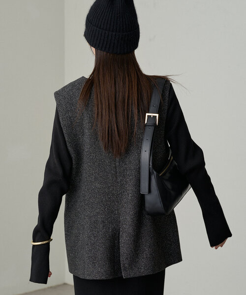 「LOUNGEDRESS」 ノースリーブブラウス FREE ブラック レディース Loungedress 「LOUNGEDRESS」 ノースリーブブラウス FREE