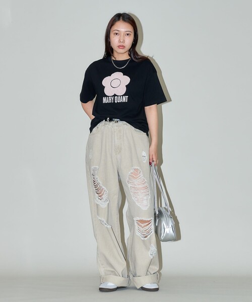 マリクワ Tシャツ PUBLUX tシャツ MARY QUANT × PUBLUX/マリークワント 相良刺繍 T