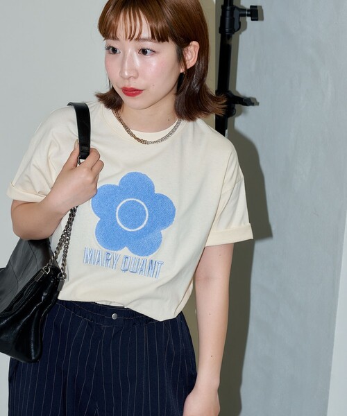 PUBLUX tシャツ MARY QUANT × PUBLUX/マリークワント 相良刺繍 T
