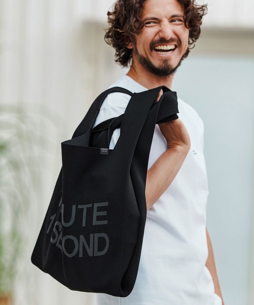 エコバッグ mko12747-1MINUTE 1SECOND logo knit bag ニットバッグ_2