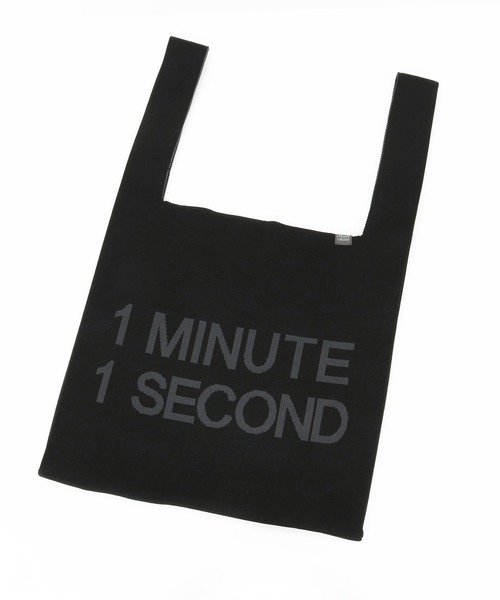エコバッグ mko12747-1MINUTE 1SECOND logo knit bag ニットバッグ_12