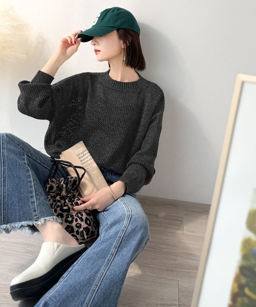 Java ニット セーター 「JaVaジャバコラボ」肌見せも着心地も、大人