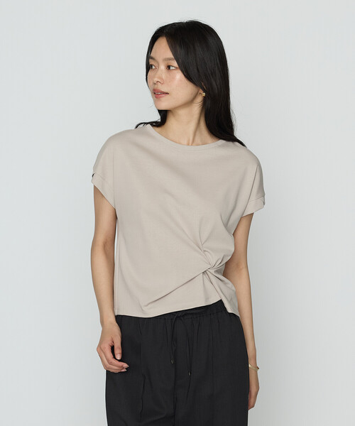 チャコール ことこと様 K.T KIYOKO TAKASE tシャツ コットン強撚ポンチ デザインタック