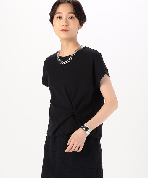 チャコール ことこと様 K.T KIYOKO TAKASE tシャツ コットン強撚ポンチ デザインタック