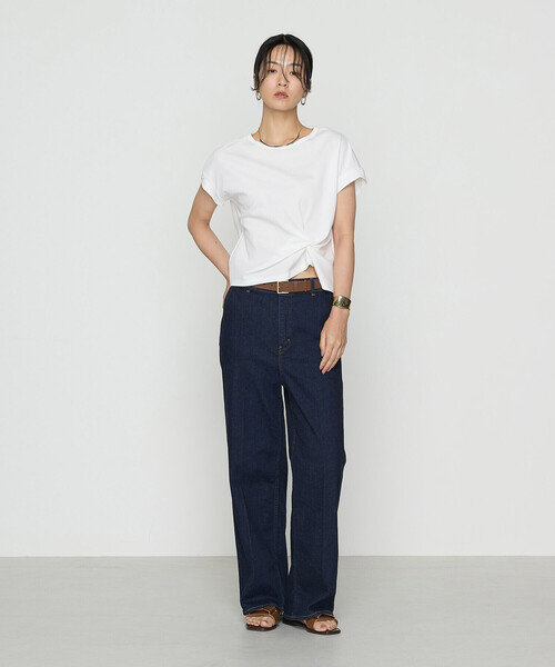 チャコール ことこと様 K.T KIYOKO TAKASE tシャツ コットン強撚ポンチ デザインタック