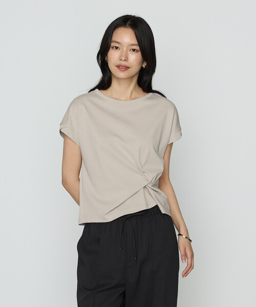 かよこ K.T KIYOKO TAKASE tシャツ コットン強撚ポンチ デザインタック