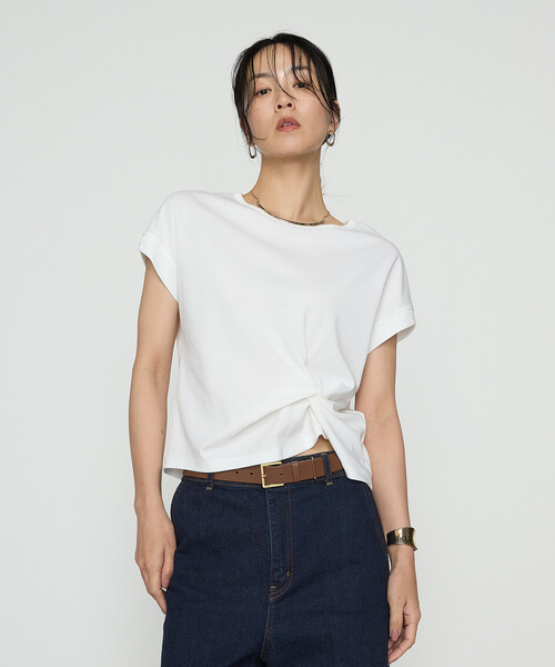 かよこ K.T KIYOKO TAKASE tシャツ コットン強撚ポンチ デザインタック