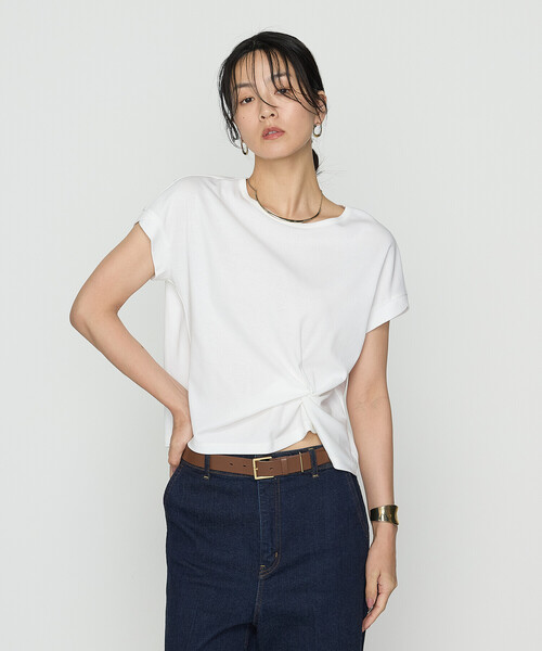チャコール ことこと様 K.T KIYOKO TAKASE tシャツ コットン強撚ポンチ デザインタック