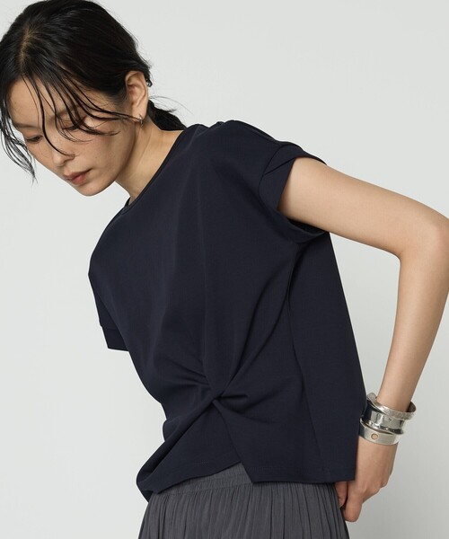 tシャツ コットン強撚ポンチ デザインタックシャツ レディース 一部WEB限定カラー 】コットン強撚ポンチ デザインタックシャツ
