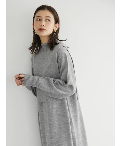 「Green Parks」 「chocol raffine robe」コンビワンピース FREE キャメル レディース_画像7