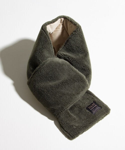 「TAION」 マフラー FREE オリーブ メンズ_画像3