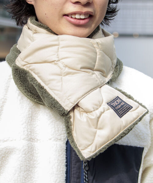 「TAION」 マフラー FREE オリーブ メンズ_画像4