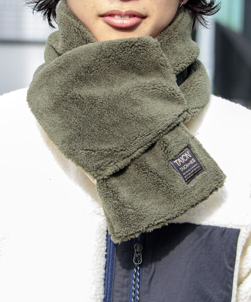 「TAION」 マフラー FREE オリーブ メンズ_画像6