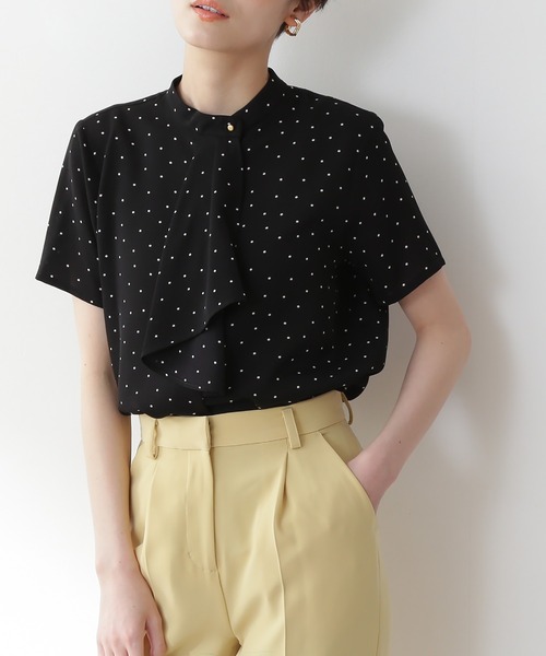 「N.（N. Natural Beauty Basic）」 半袖ブラウス MEDIUM ブラック系その他 レディース