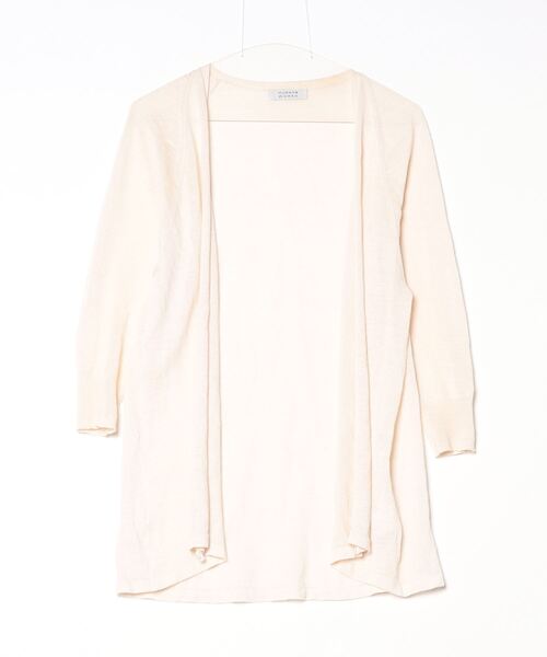 「human woman」 ニットカーディガン MEDIUM ベージュ レディース