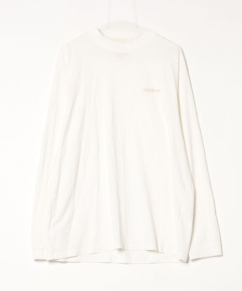 Supreme 刺繍ロゴ ホワイト 長袖 Tシャツ Lサイズ Supreme 「Supreme」 刺繍長袖Tシャツ L ホワイト メンズ