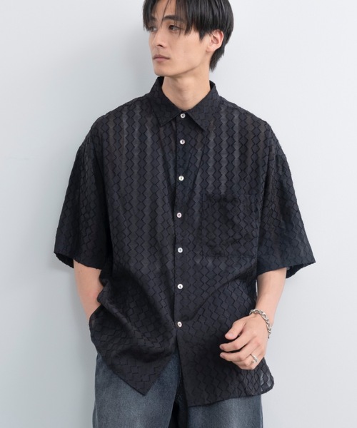 ensou. 2015SS メッシーシャツ　Sサイズ SINSS 「SINSS」 半袖シャツ MEDIUM ブラック メンズ : ZOZOTOWN
