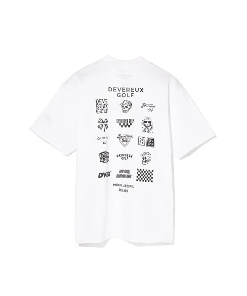 DEVEREUX GOLF tシャツ Logo Assorted モックネックTシャツ メンズ