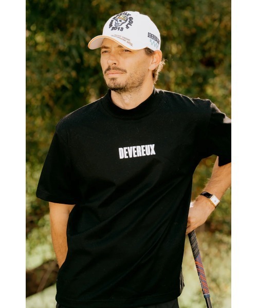 美品　DEVEREUX GOLF　モックネック　黒 DEVEREUX GOLF tシャツ Logo Assorted モックネックTシャツ メンズ