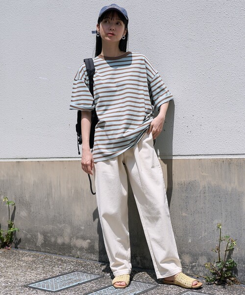 「FREAK'S STORE」 デニムパンツ MEDIUM チャコール レディース_画像2