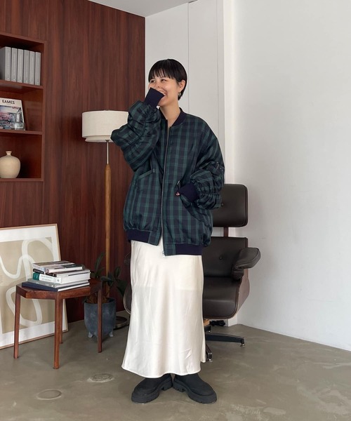 「KBF」 中綿ブルゾン ONE ベージュ レディース_画像2