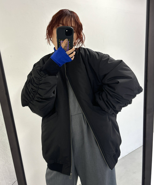 「KBF」 中綿ブルゾン ONE ベージュ レディース_画像4