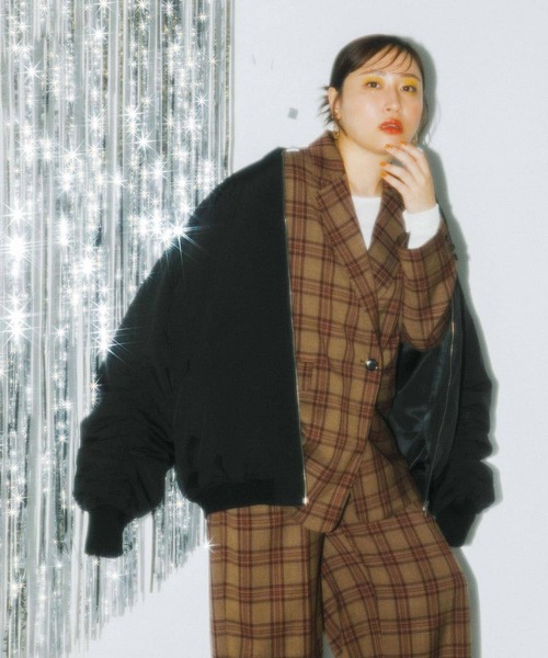 「KBF」 中綿ブルゾン ONE ベージュ レディース_画像5